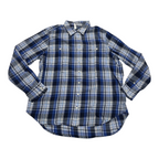 Camisa De Mujer Ralph Lauren Talla Grande Azul A Cuadros