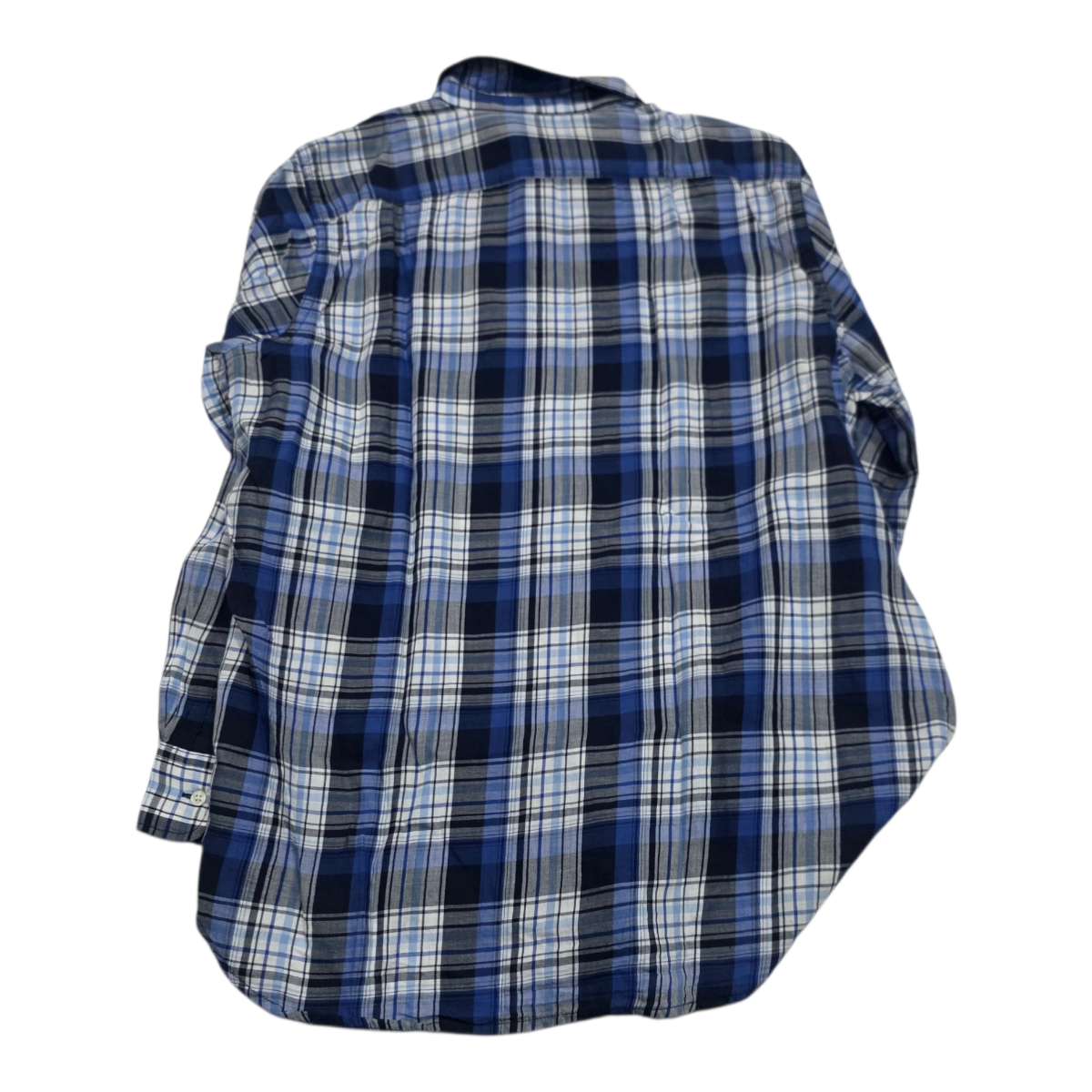 Camisa De Mujer Ralph Lauren Talla Grande Azul A Cuadros