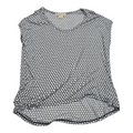 Blusa Michael Kors Grande Manga Corta Con Círculos Blancos