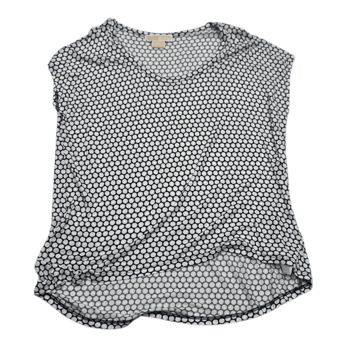 Blusa Michael Kors Grande Manga Corta Con Círculos Blancos