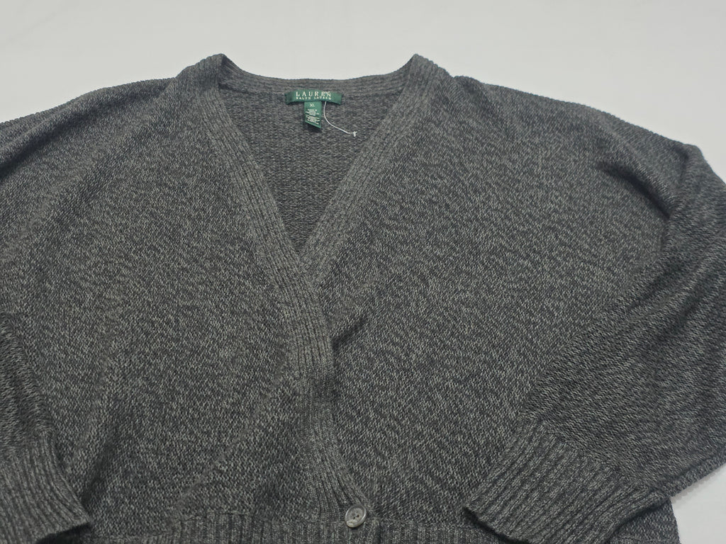 Sueter Ralph Lauren Extra Grande De Mujer Gris Oscuro