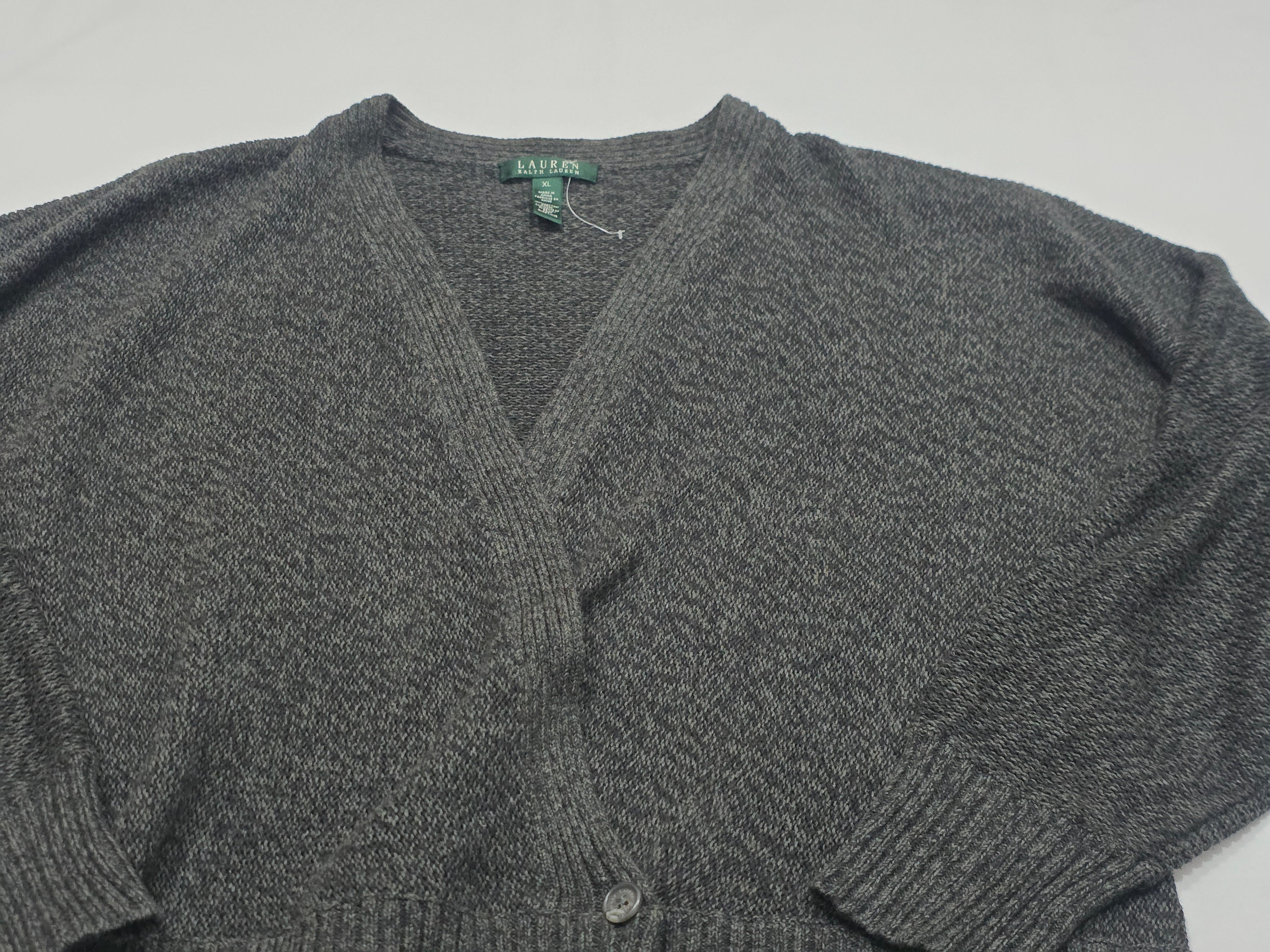 Sueter Ralph Lauren Extra Grande De Mujer Gris Oscuro