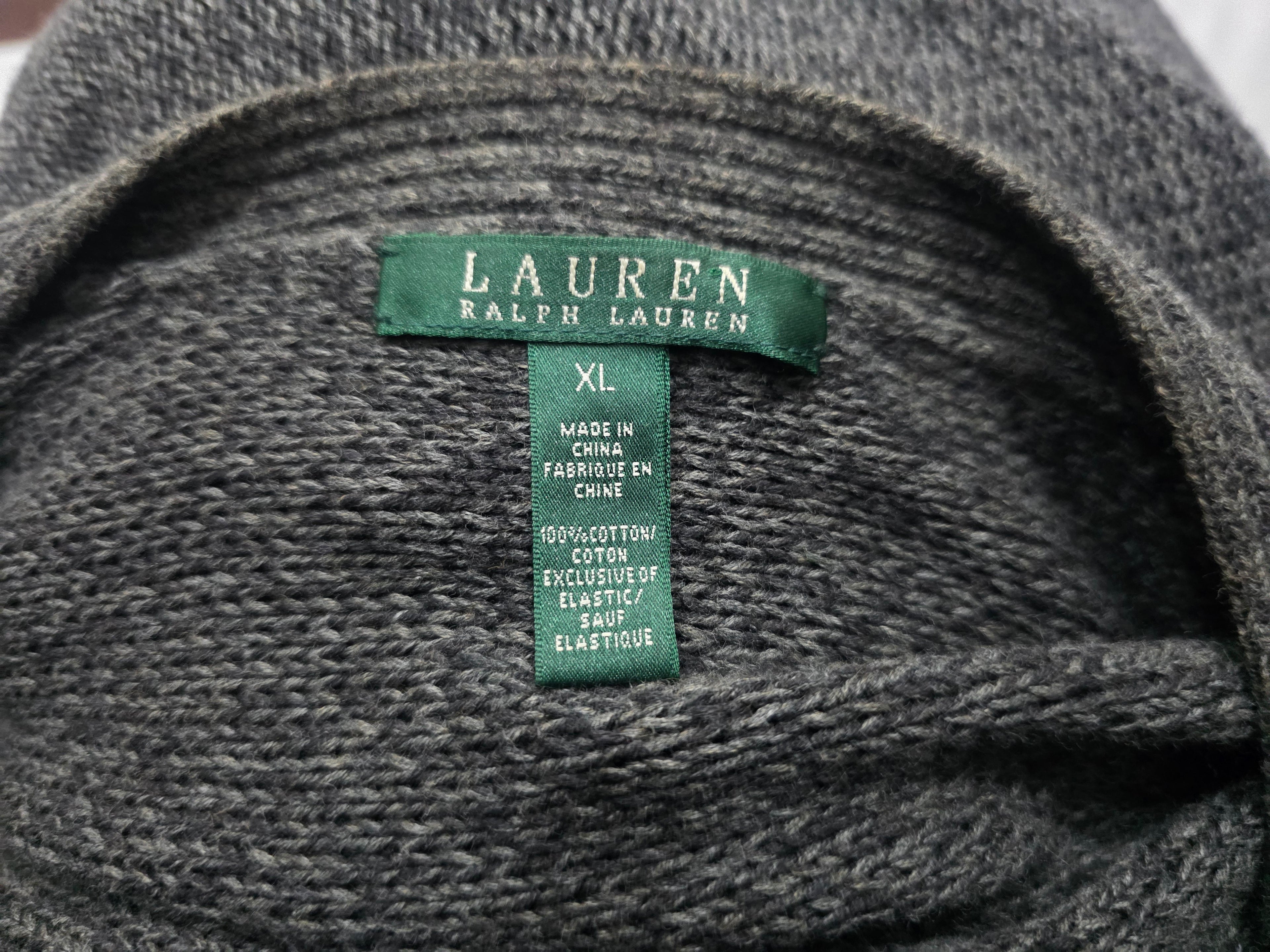 Sueter Ralph Lauren Extra Grande De Mujer Gris Oscuro