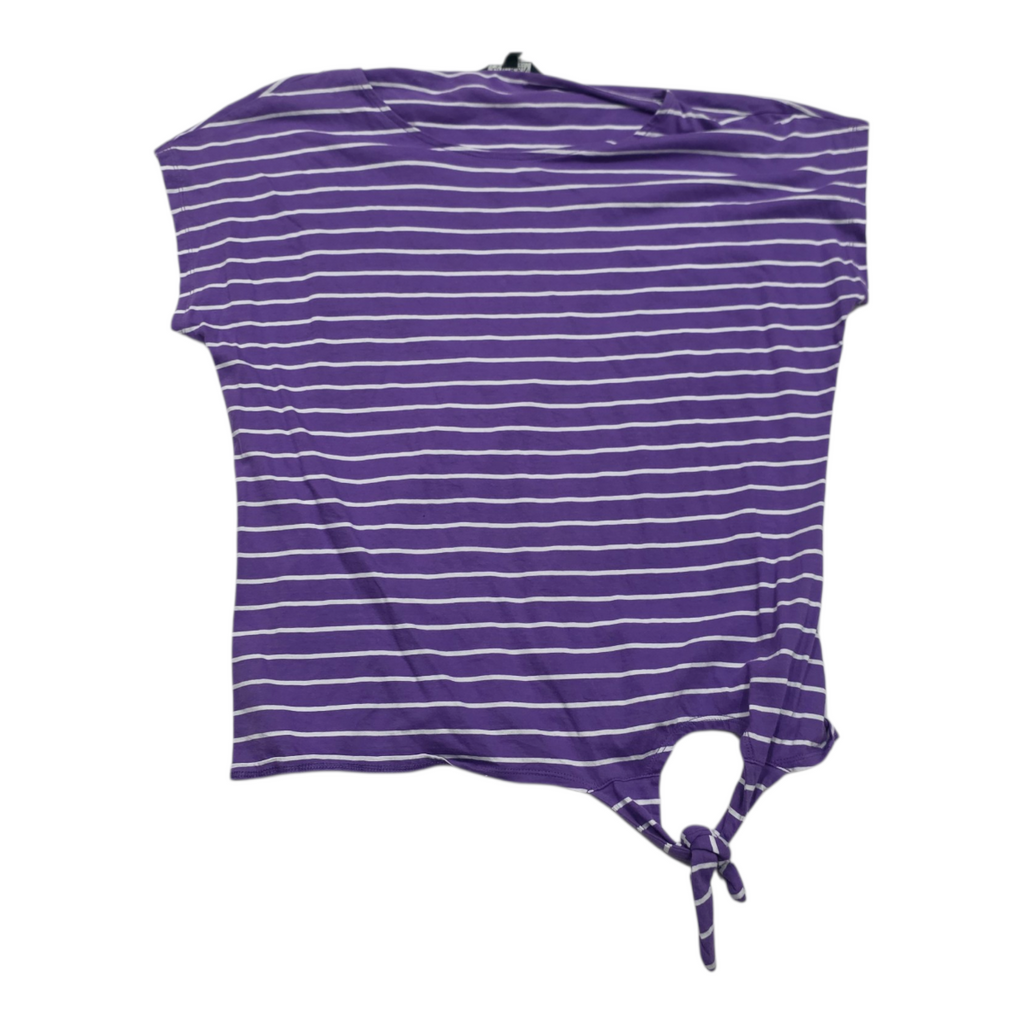 Playera Ralph Lauren De Mujer Extra Grande Morada Con Rayas