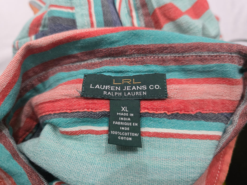 Camisa Multicolor Ralph Lauren De Mujer Talla Extra Grande