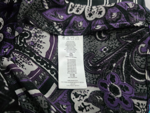 Blusa Michael Kors Talla 2x Morada Con Negro