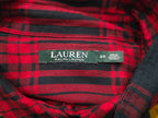 Camisa Ralph Lauren De Mujer Talla 2x Rojo Negro A Cuadros