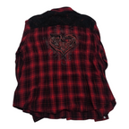 Camisa Harley Davidson De Mujer Talla 2 W Roja Con Negro