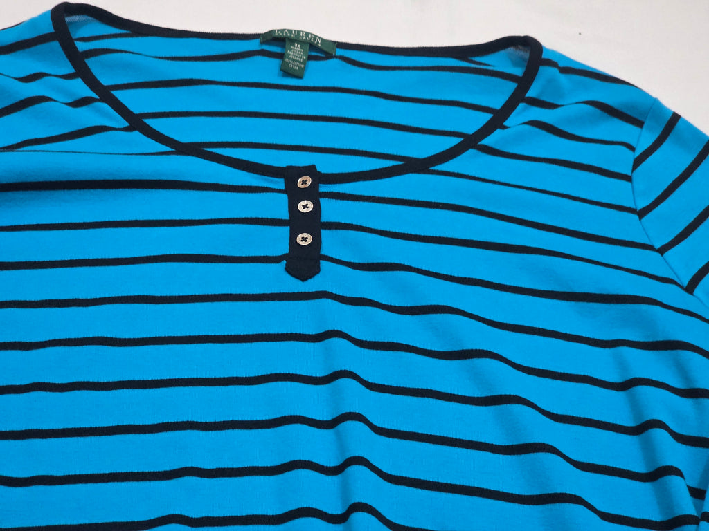 Playera Ralph Lauren Azul Rayada Talla 3x