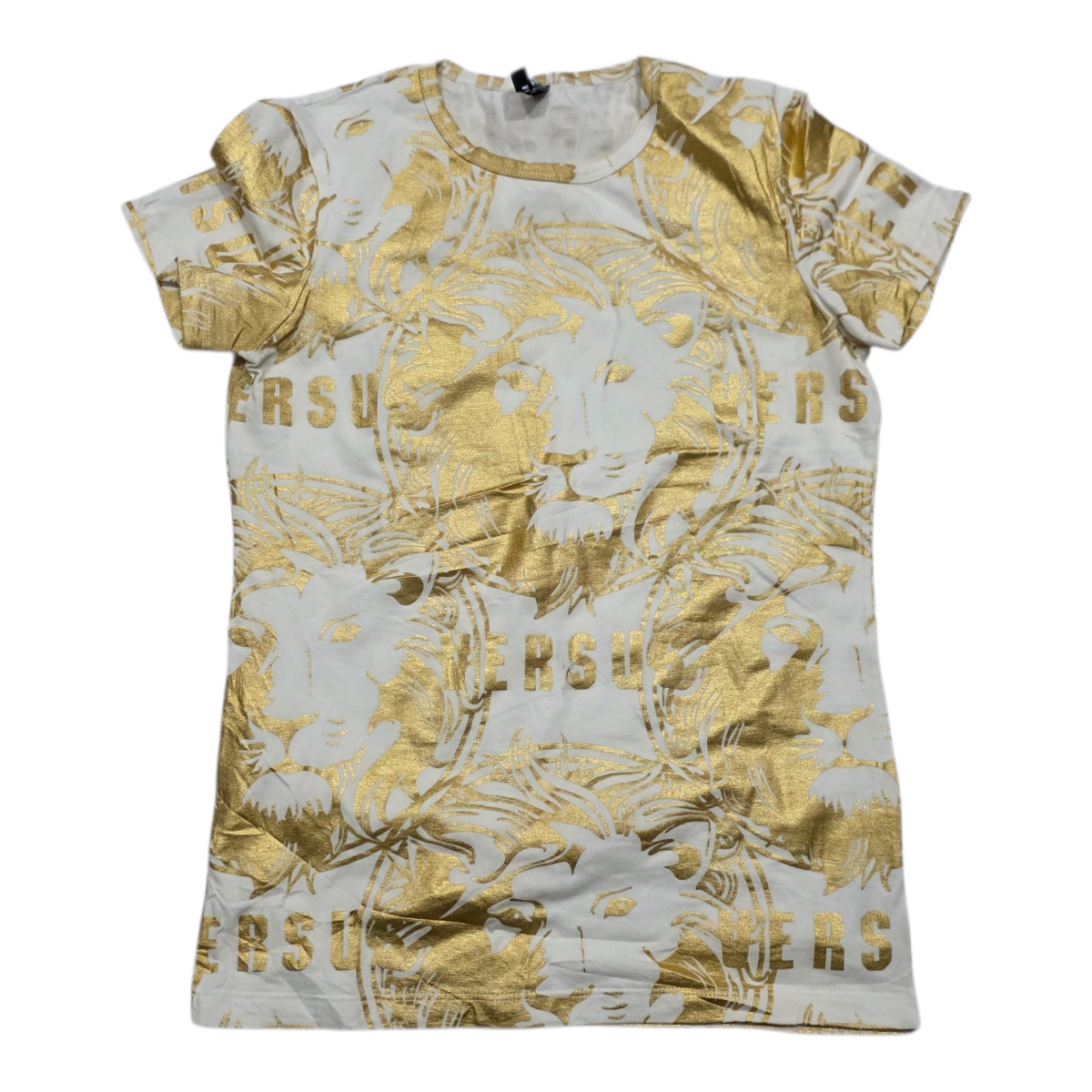 Playera Versus Versace De Mujer Extra Chica Dorada