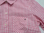 Camisa Tommy Hilfiger Rosa A Cuadros De Mujer Talla Chica