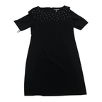Vestido Karllagerfeld Mujer Negro Perlas Tall 12 Manga Corta