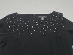 Vestido Karllagerfeld Mujer Negro Perlas Tall 12 Manga Corta