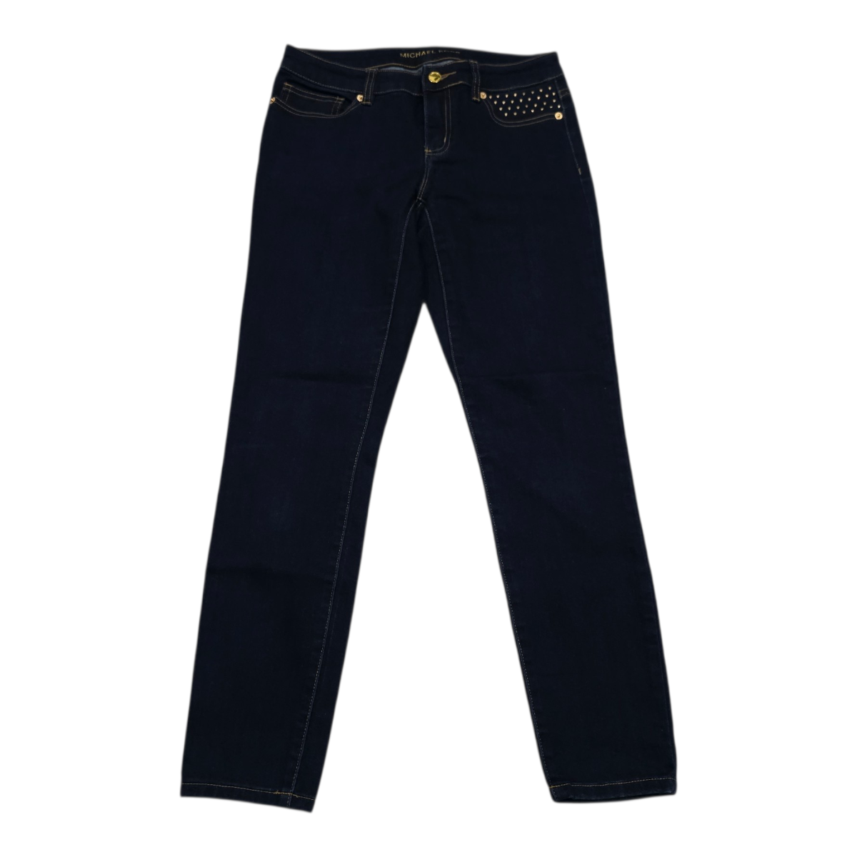 Pantalon Michael Kors Talla 2 Azul De Mezclilla Estoperoles