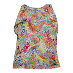 Blusa Multicolor Ralph Lauren Con Olanes Mujer Extra Chica