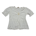 Blusa De Lino Michael Kors Blanca Mujer Chica Manga Corta