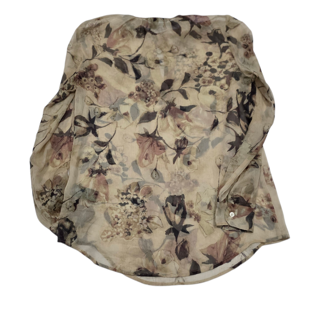 Blusa Ralph Lauren Transparente Color Cafe Talla Chica