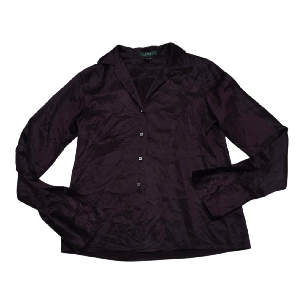 Camisa Ralph Lauren De Seda Color Morado De Mujer