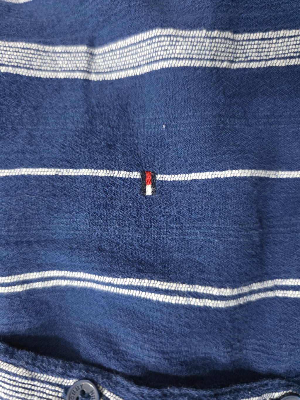 Blusa Tommy Hilfiger Relaxed Fit Azul Rayada Talla Chica