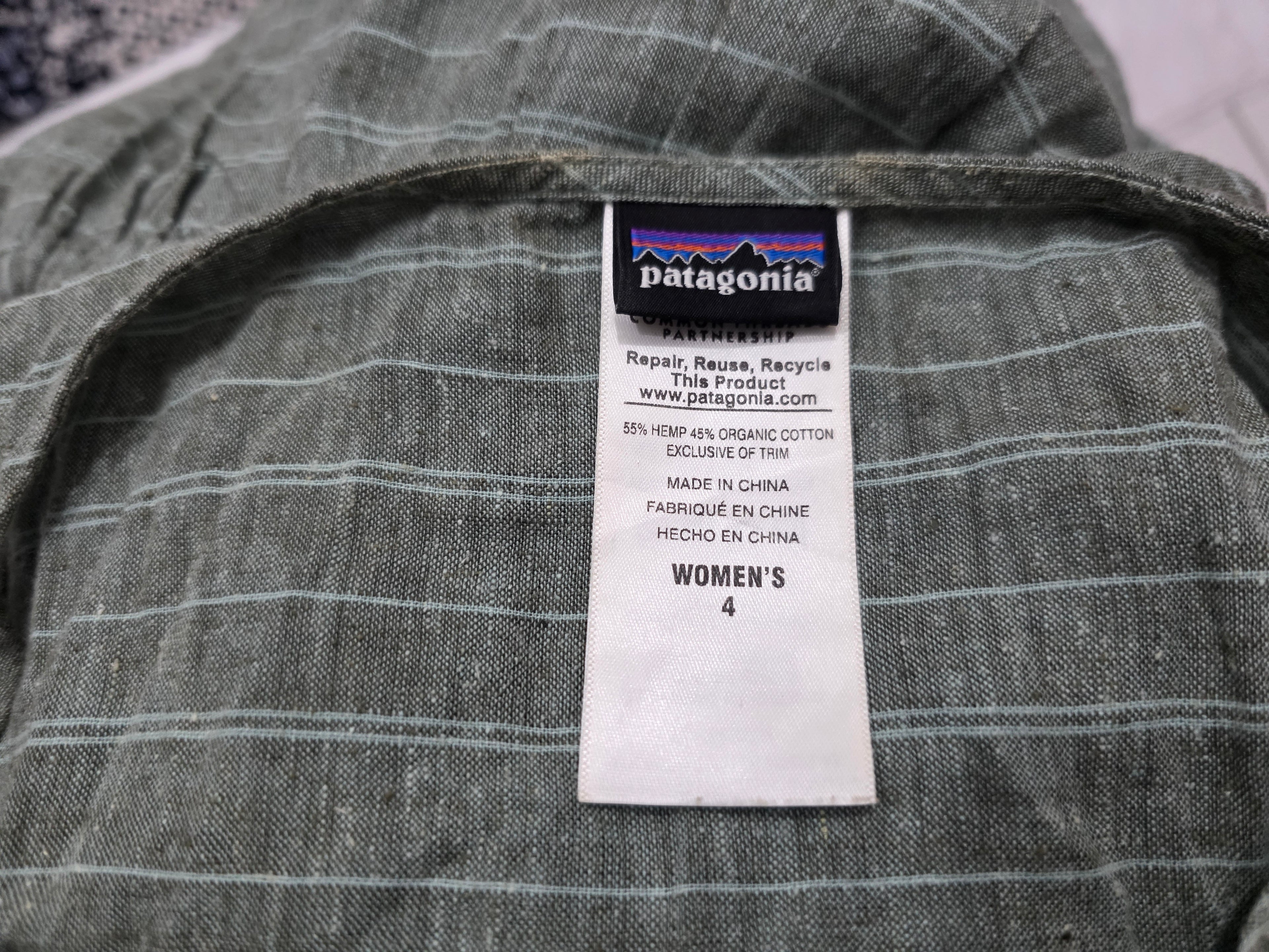 Vestido Patagonia De Mujer Talla 4 Color Verde Rayada