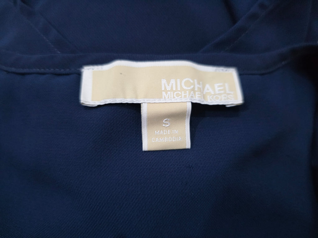 Blusa Michael Kors Azul Profundo Sin Mangas