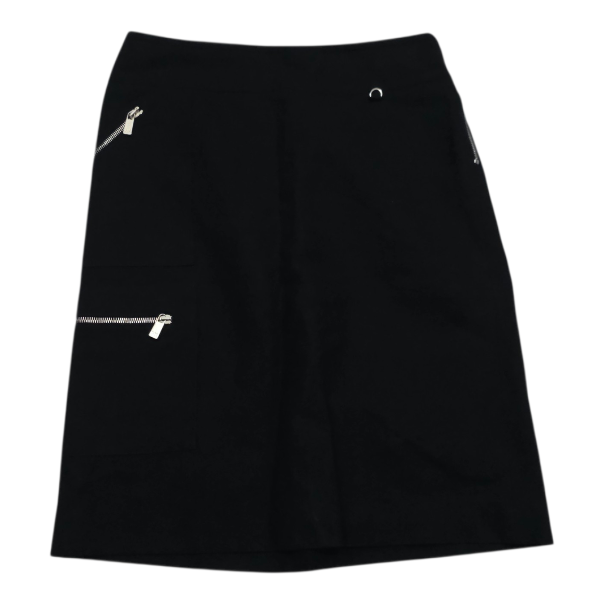 Falda Michael Kors De Mujer Talla 4 Color Negro Con Cierres