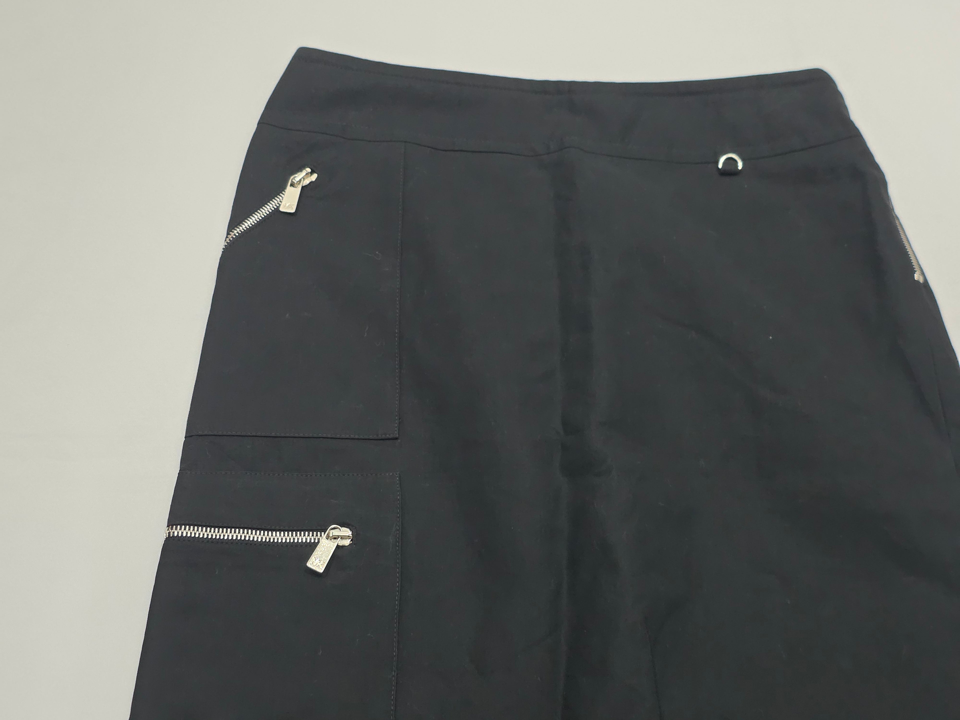 Falda Michael Kors De Mujer Talla 4 Color Negro Con Cierres