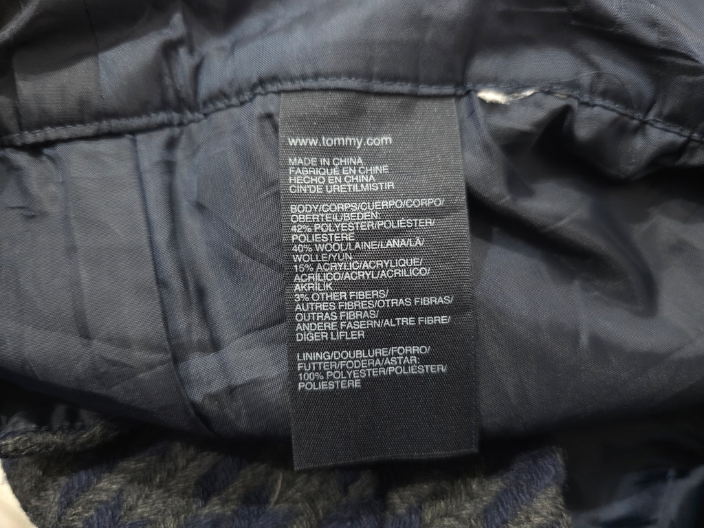 Falda Tommy Hilfiger De Lana Talla 4 Azul/gris