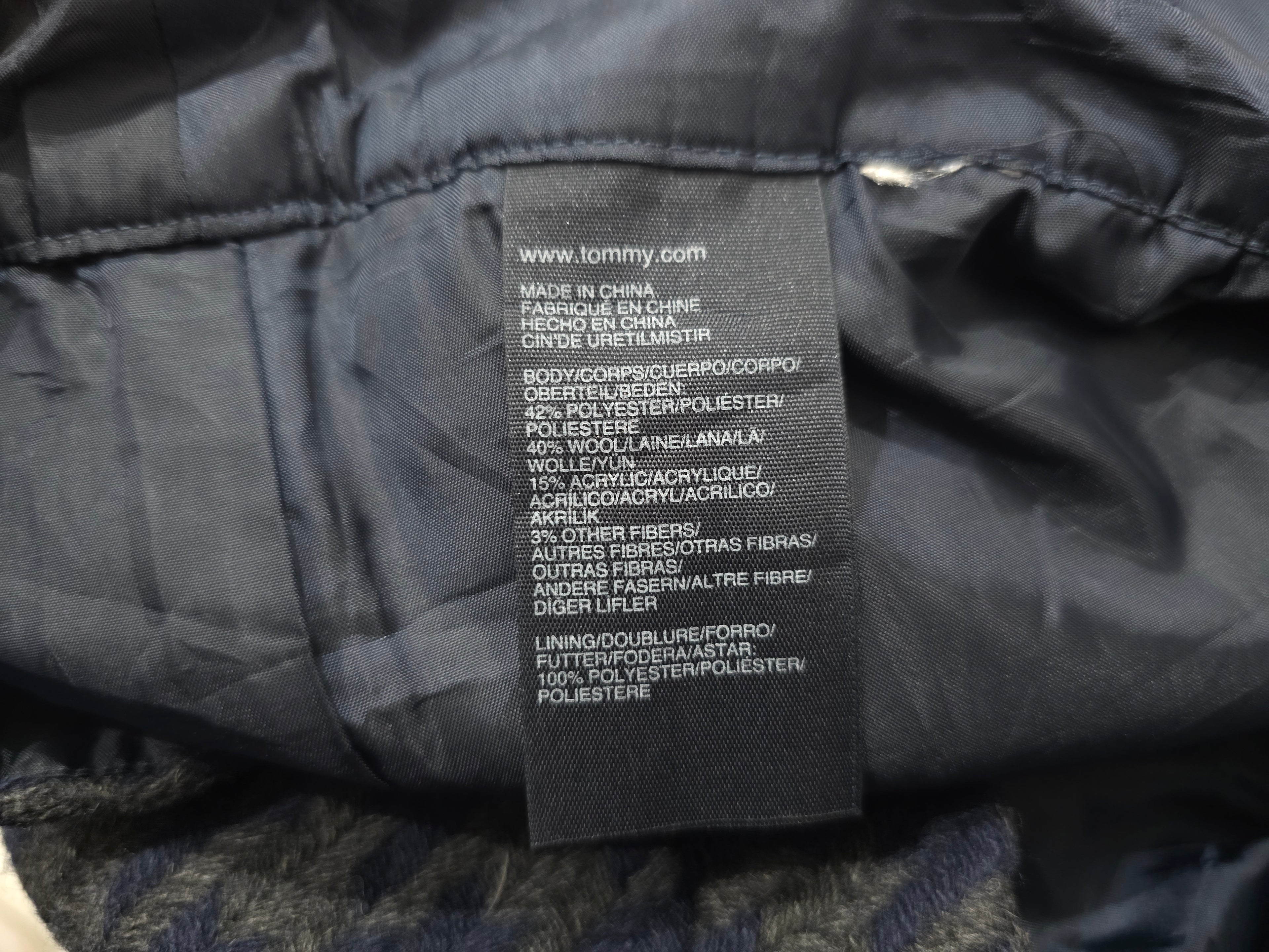Falda Tommy Hilfiger De Lana Talla 4 Azul/gris