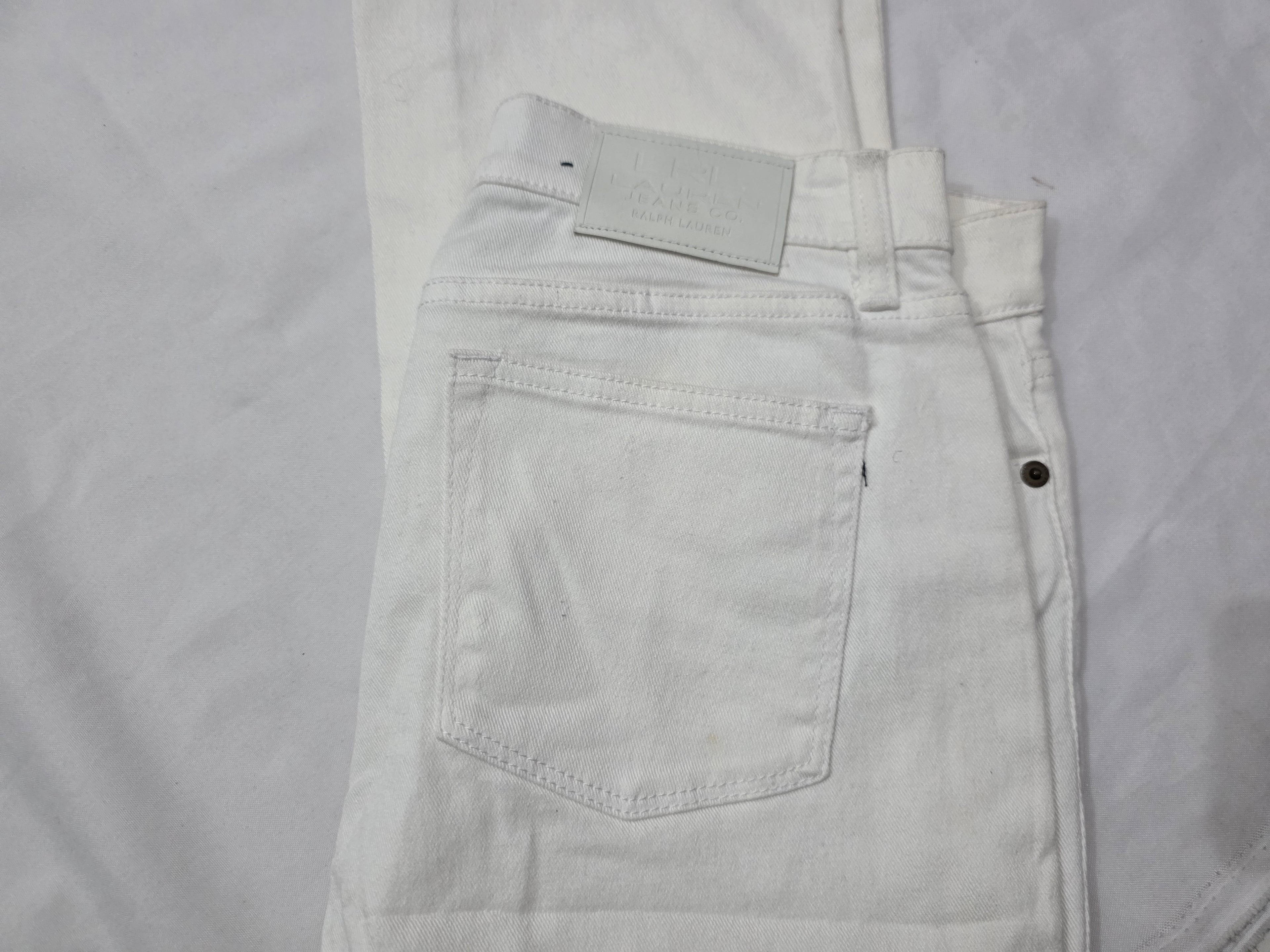 Pantalon Ralph Lauren 8 Petite Classic Straight Blanco