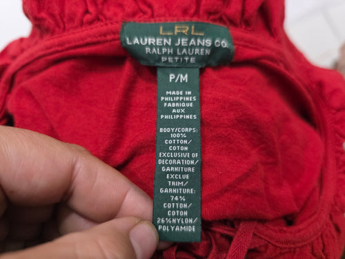 Blusa Ralph Lauren Olanes Ralph Lauren Color Rojo Mediana