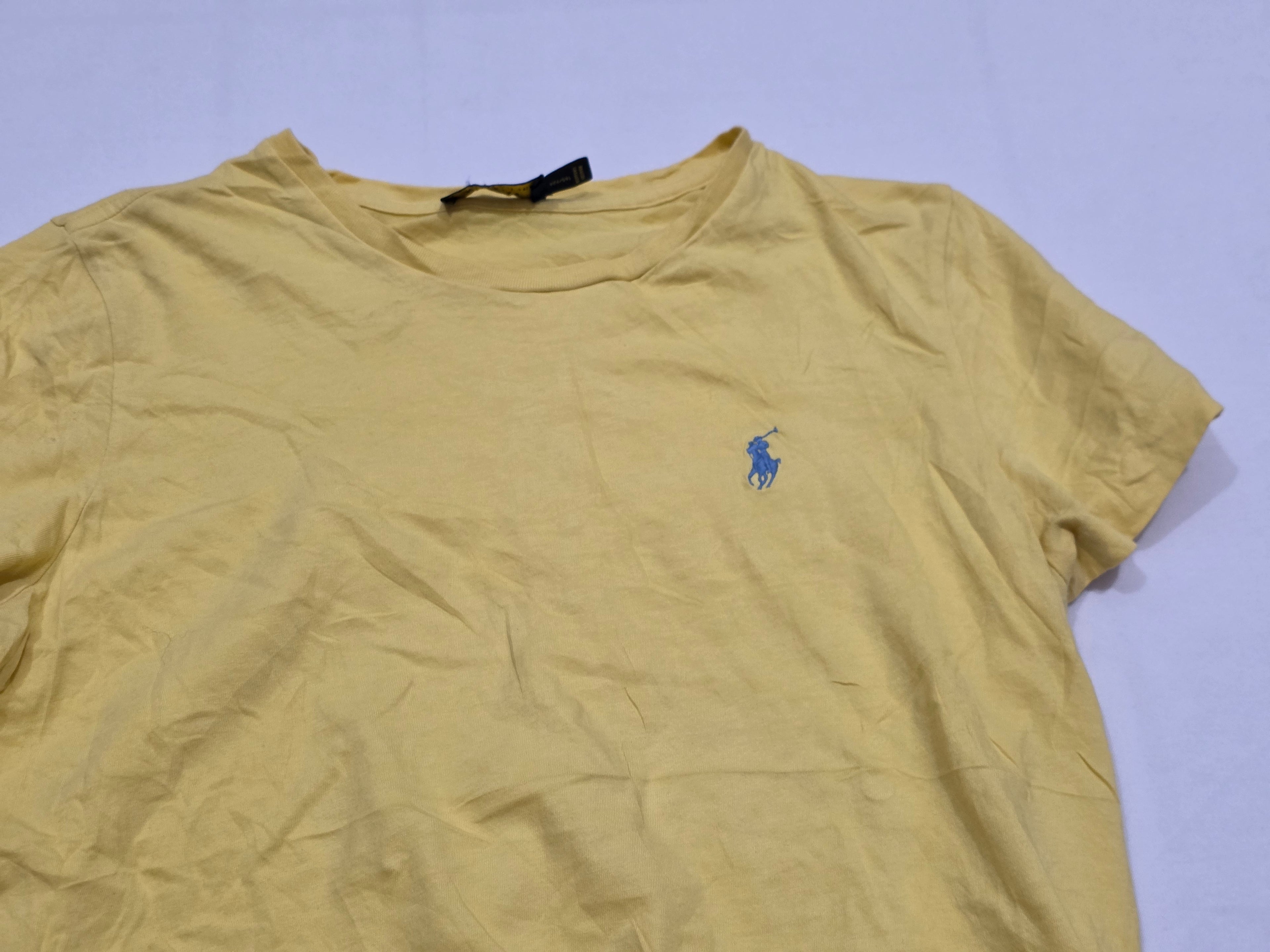 Playera Polo Ralph Lauren Mediana Amarillo Mujer Poni Azul