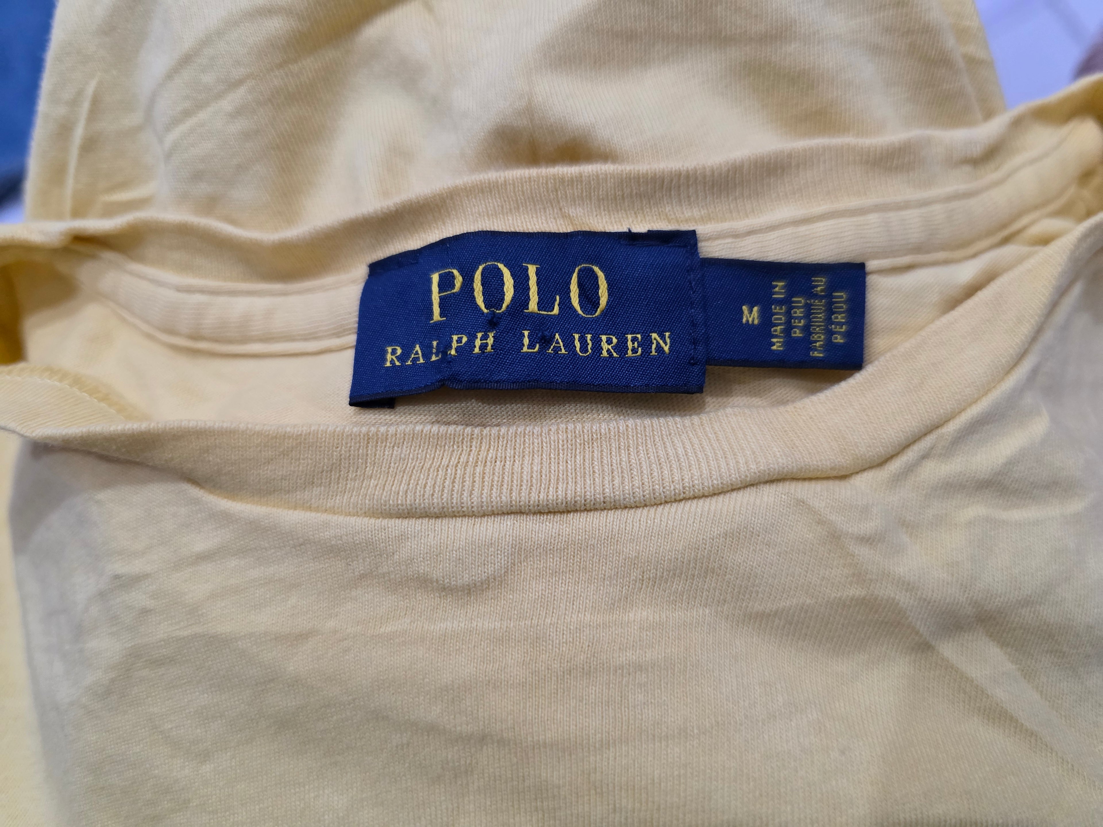 Playera Polo Ralph Lauren Mediana Amarillo Mujer Poni Azul
