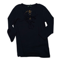 Playera Ralph Lauren Azul Con Cordones Mediana De Mujer