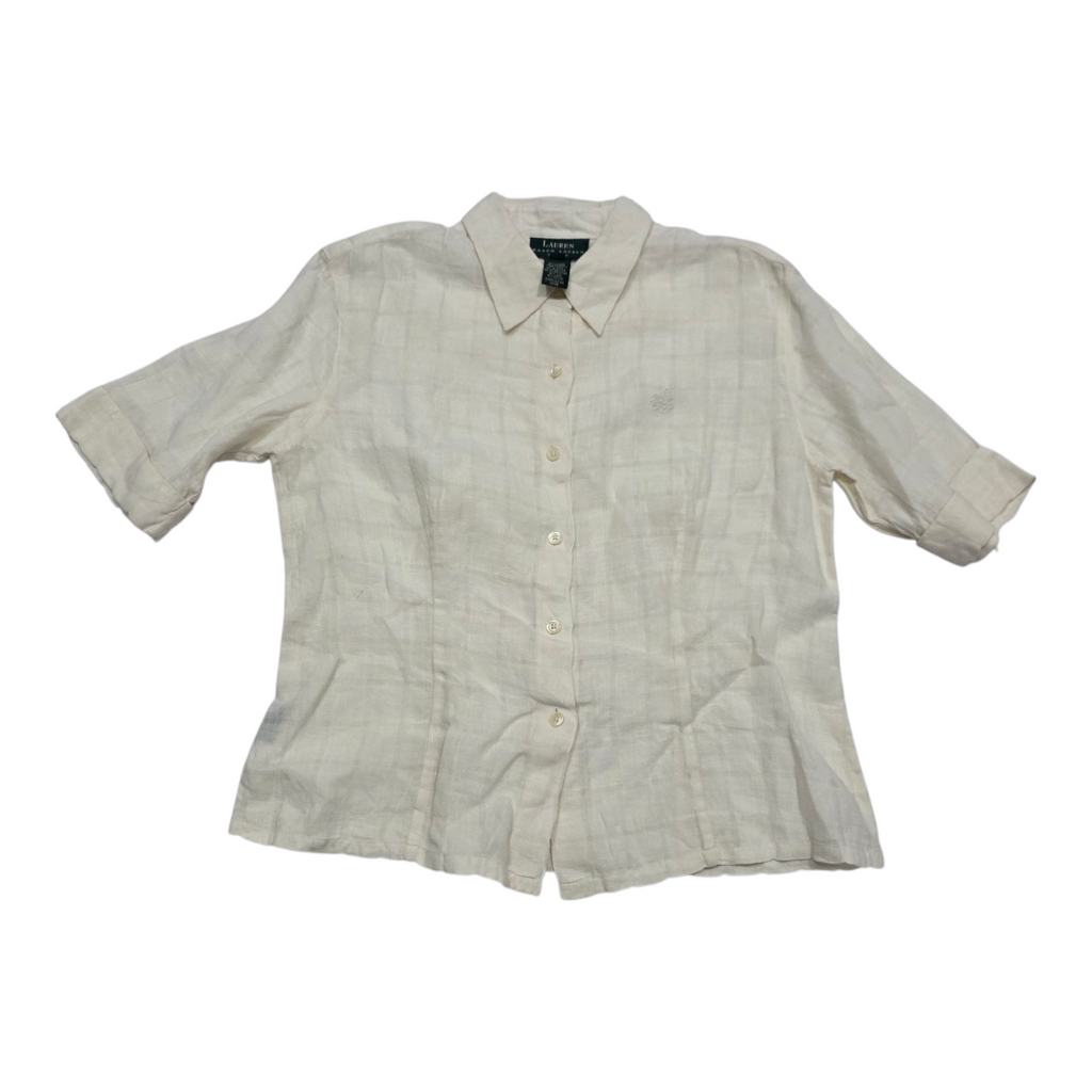Camisa Ralph Lauren Talla 10 Petite Color Beige De Mujer