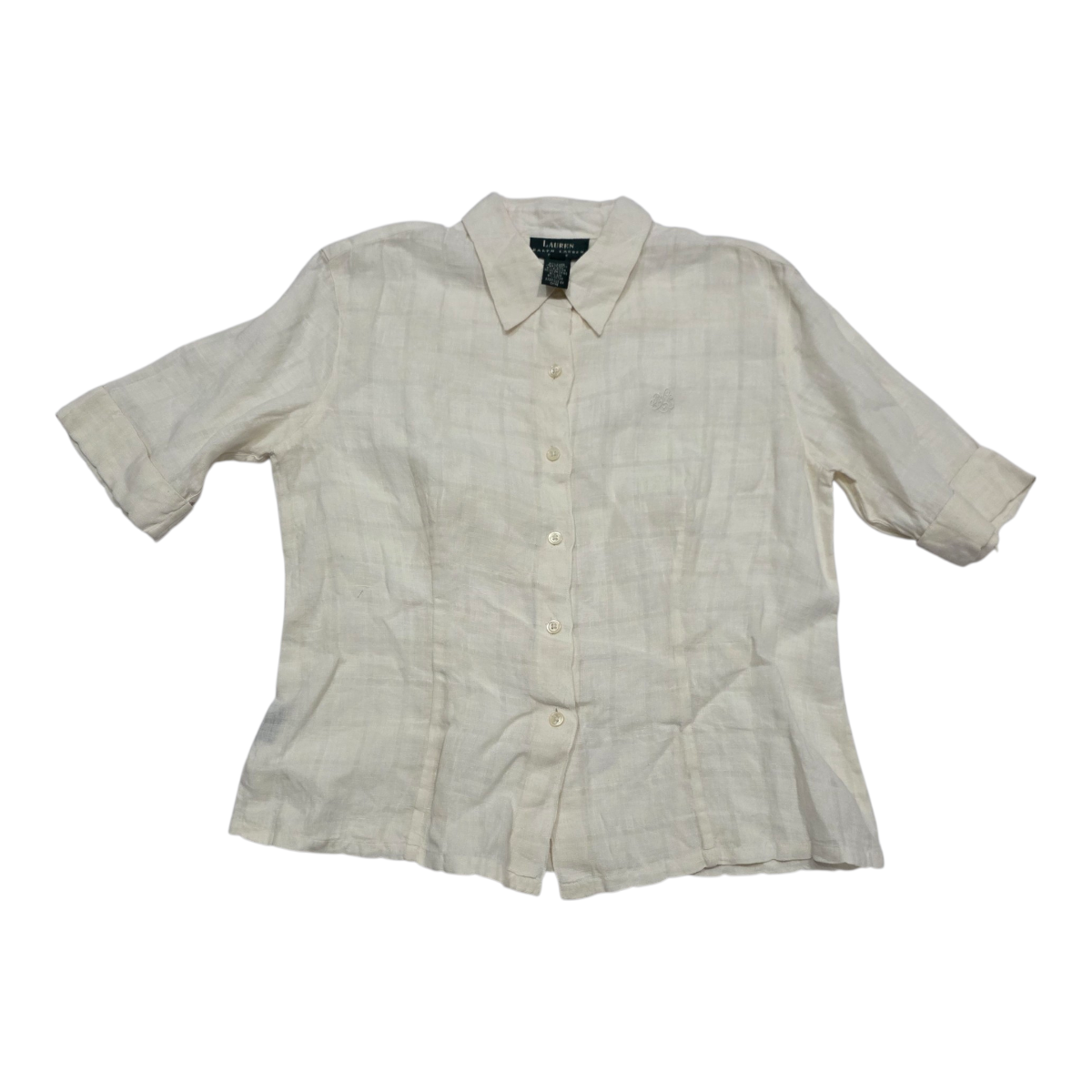 Camisa Ralph Lauren Talla 10 Petite Color Beige De Mujer
