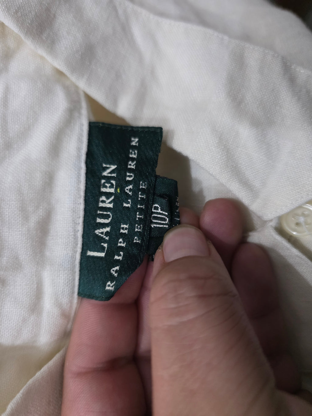Camisa Ralph Lauren Talla 10 Petite Color Beige De Mujer