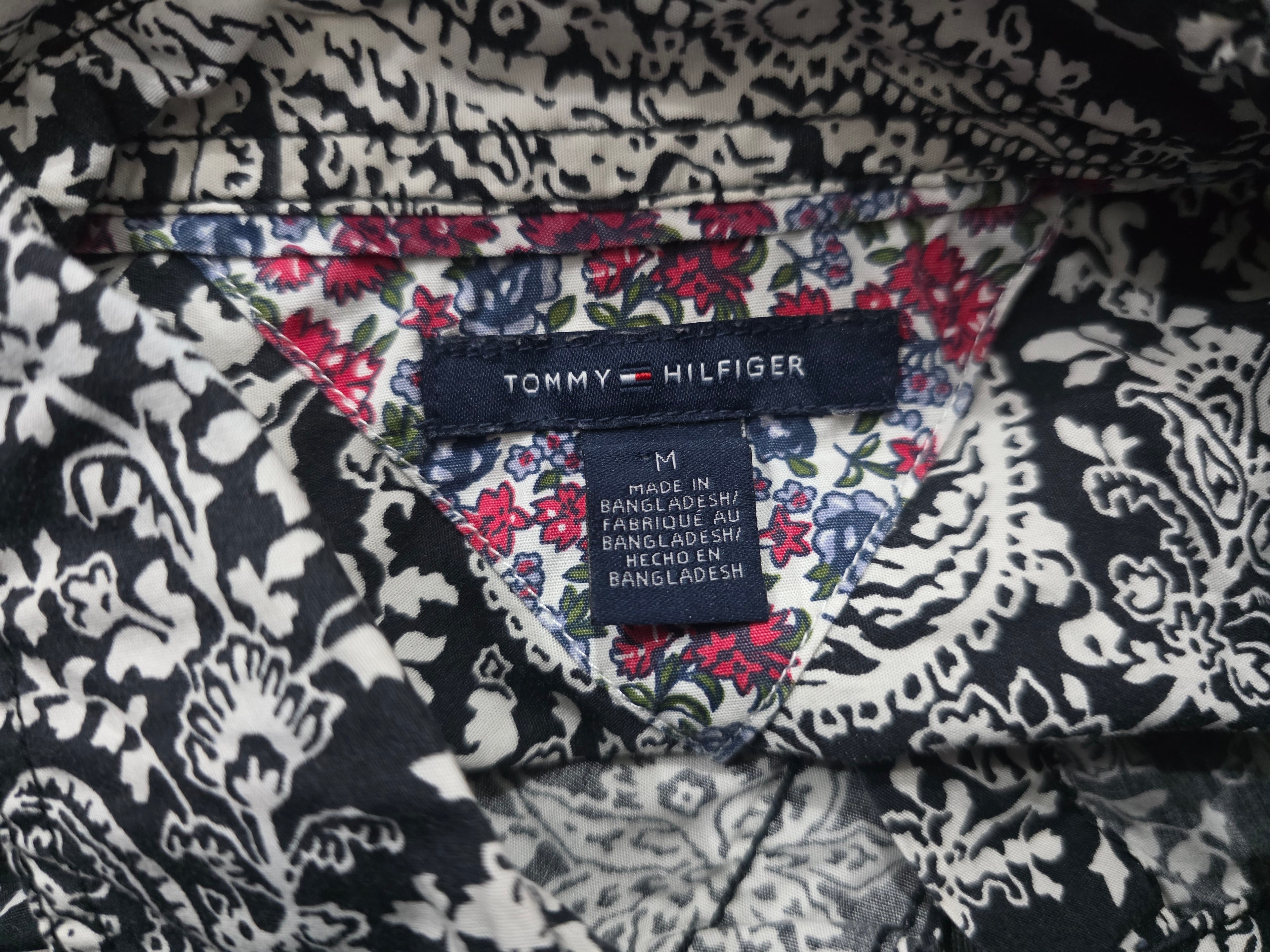 Camisa Mediana Tommy Hilfiger Mujer Negrablanco De Figuras