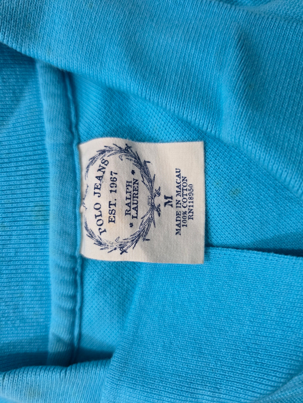 Playera Polo Jeans Ralph Lauren Azul Polomujer Mediana