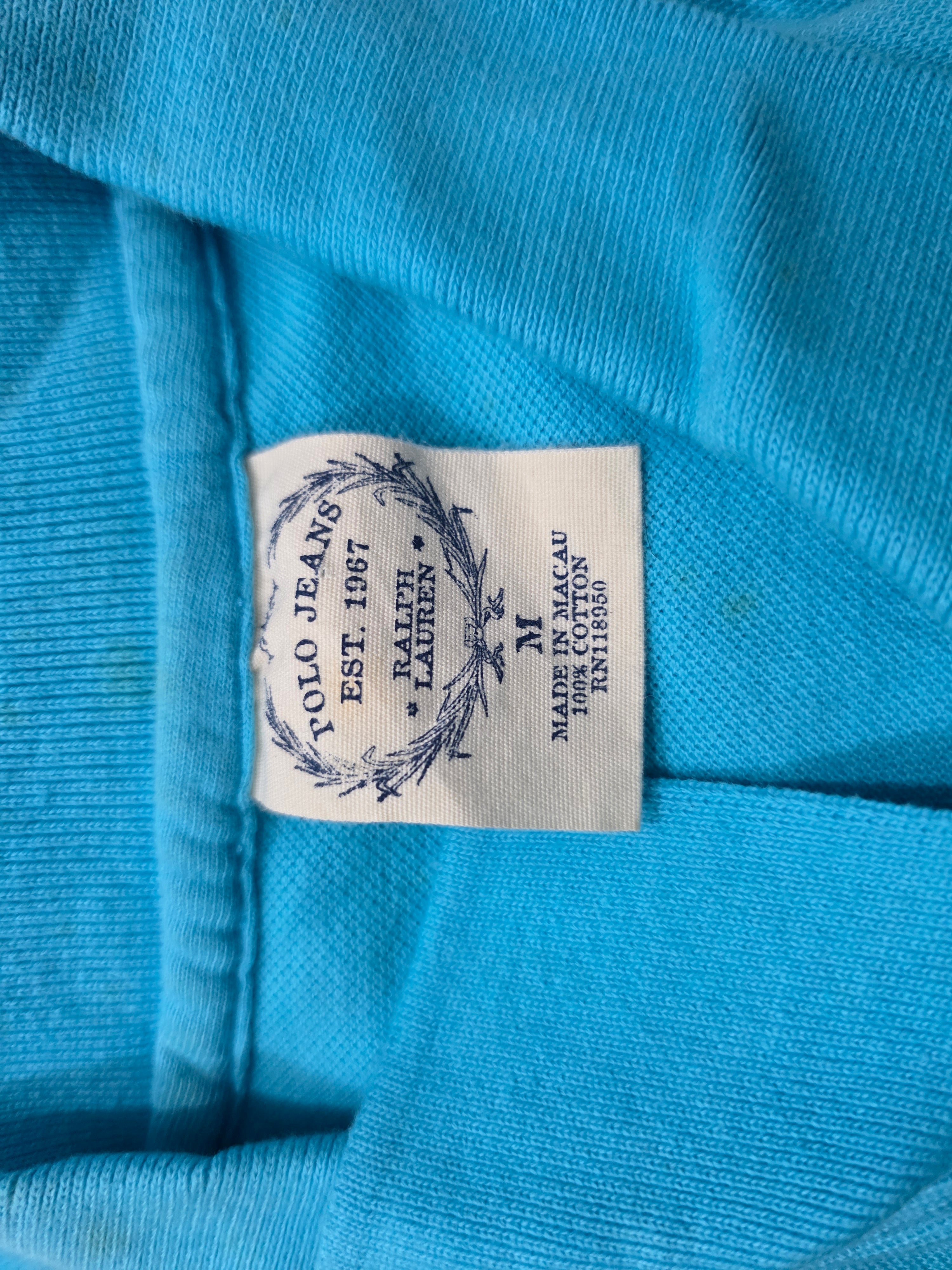 Playera Polo Jeans Ralph Lauren Azul Polomujer Mediana