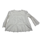Blusa Encaje Vineyard Vines Blanca Manga Larga Mujer Grande
