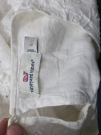 Blusa Encaje Vineyard Vines Blanca Manga Larga Mujer Grande