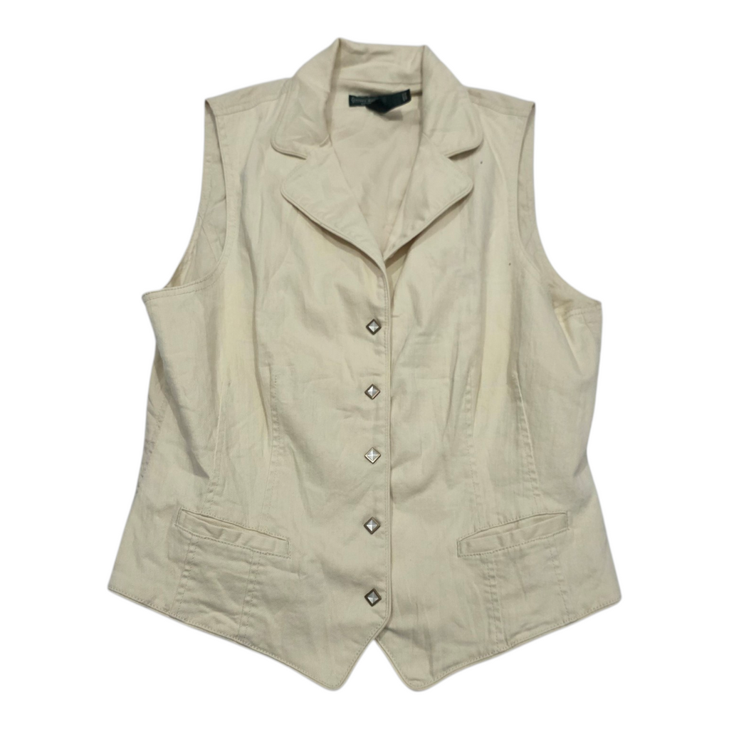 Chaleco Ralph Lauren Color Crema De Mujer Talla Grande