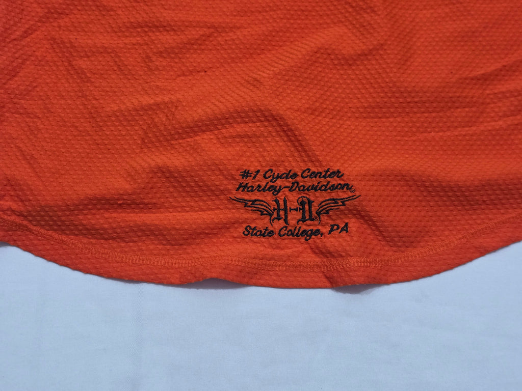 Playera Harley Davidson Mujer Grande Naranja Manga Corta