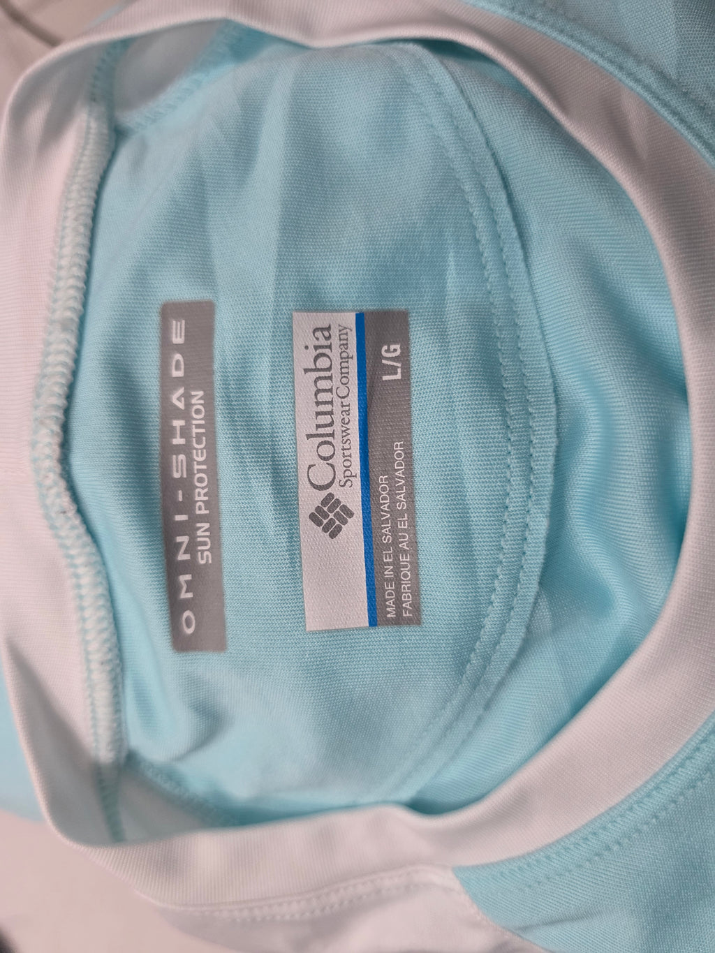 Playera Columbia Omnishade Sun Protection Azul/blanco