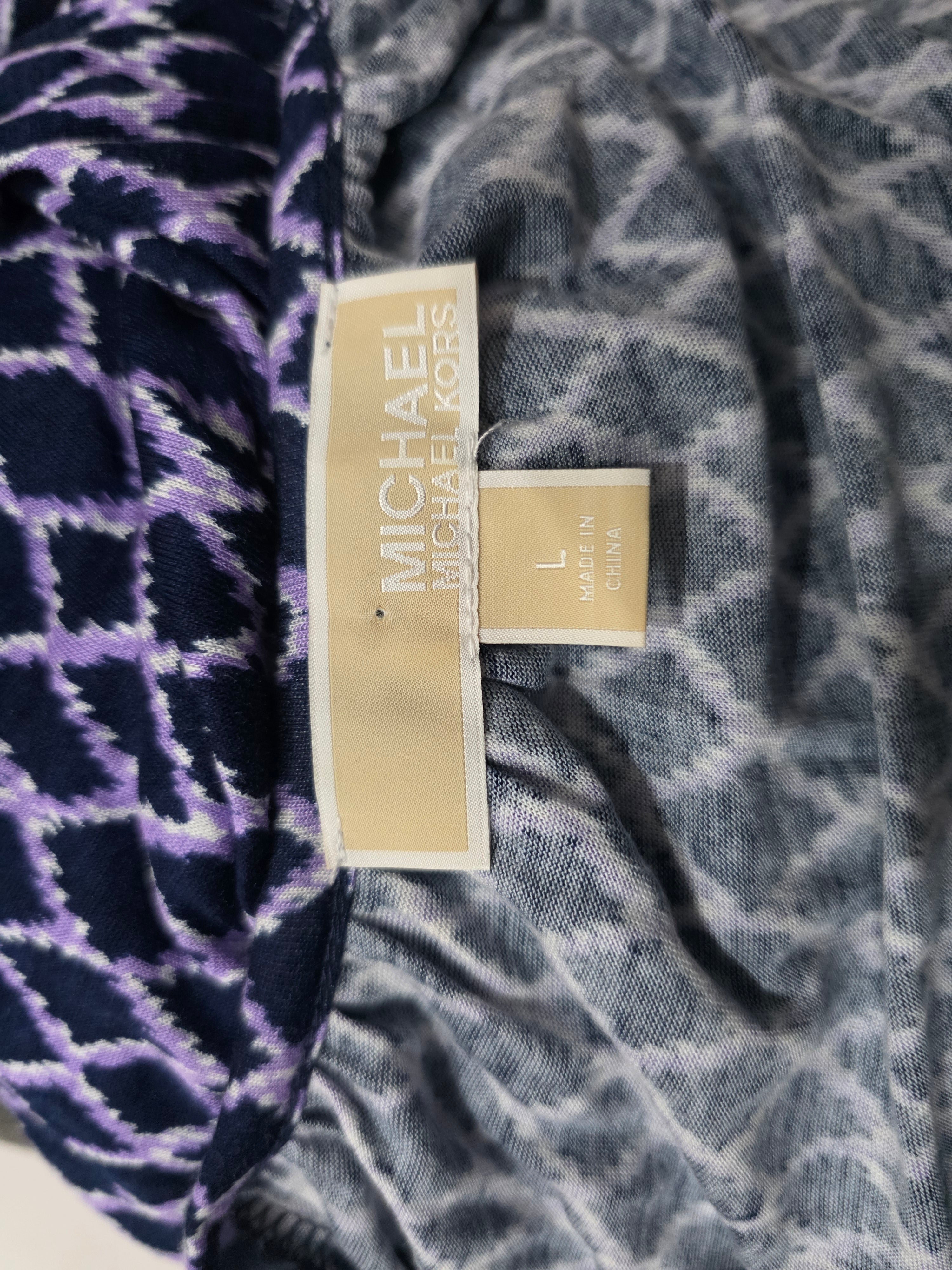 Blusa Michael Kors Morada De Mujer Grande Manga 3/4 (