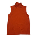 Playera Ralph Lauren Naranja Turtle Neck De Mujer Grande
