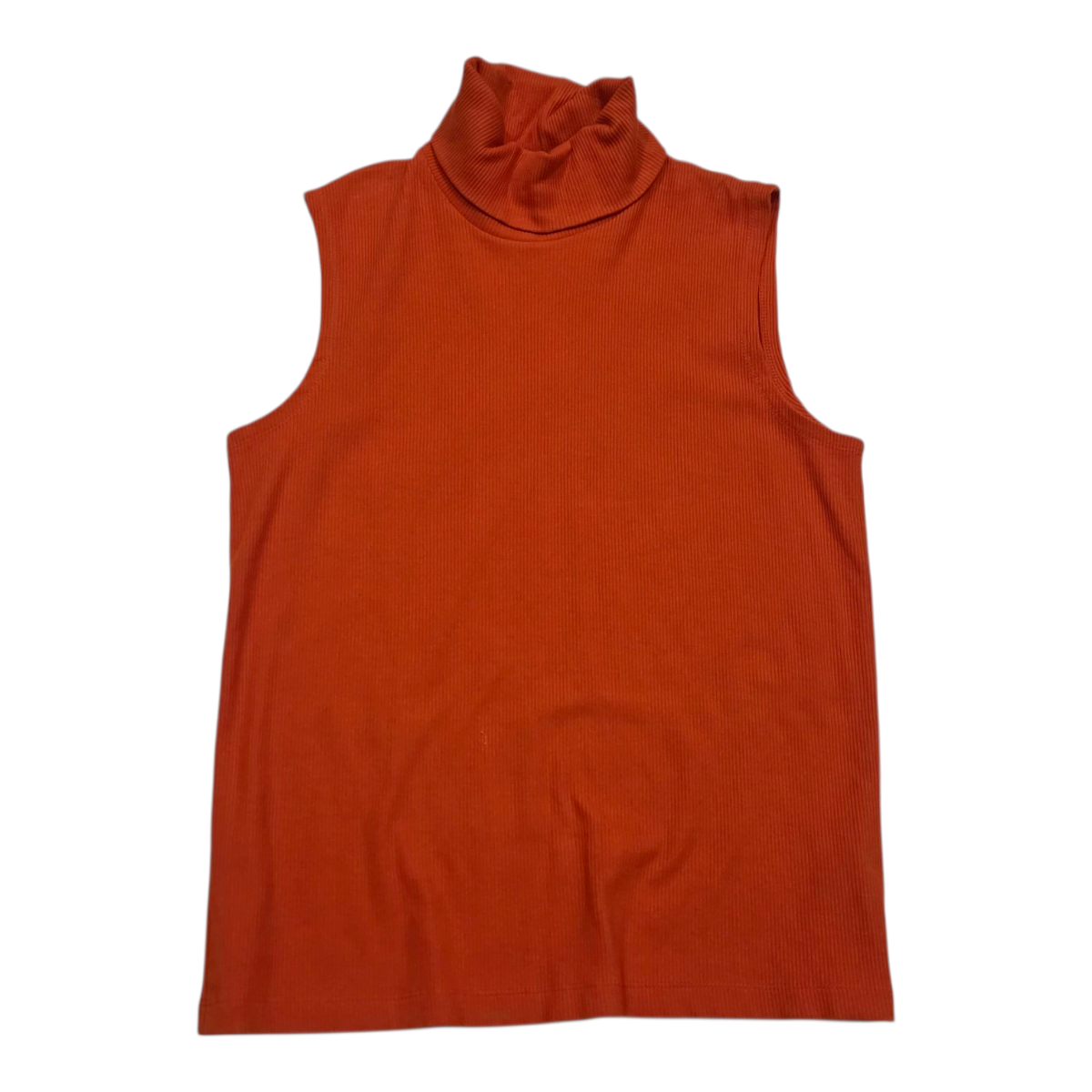 Playera Ralph Lauren Naranja Turtle Neck De Mujer Grande