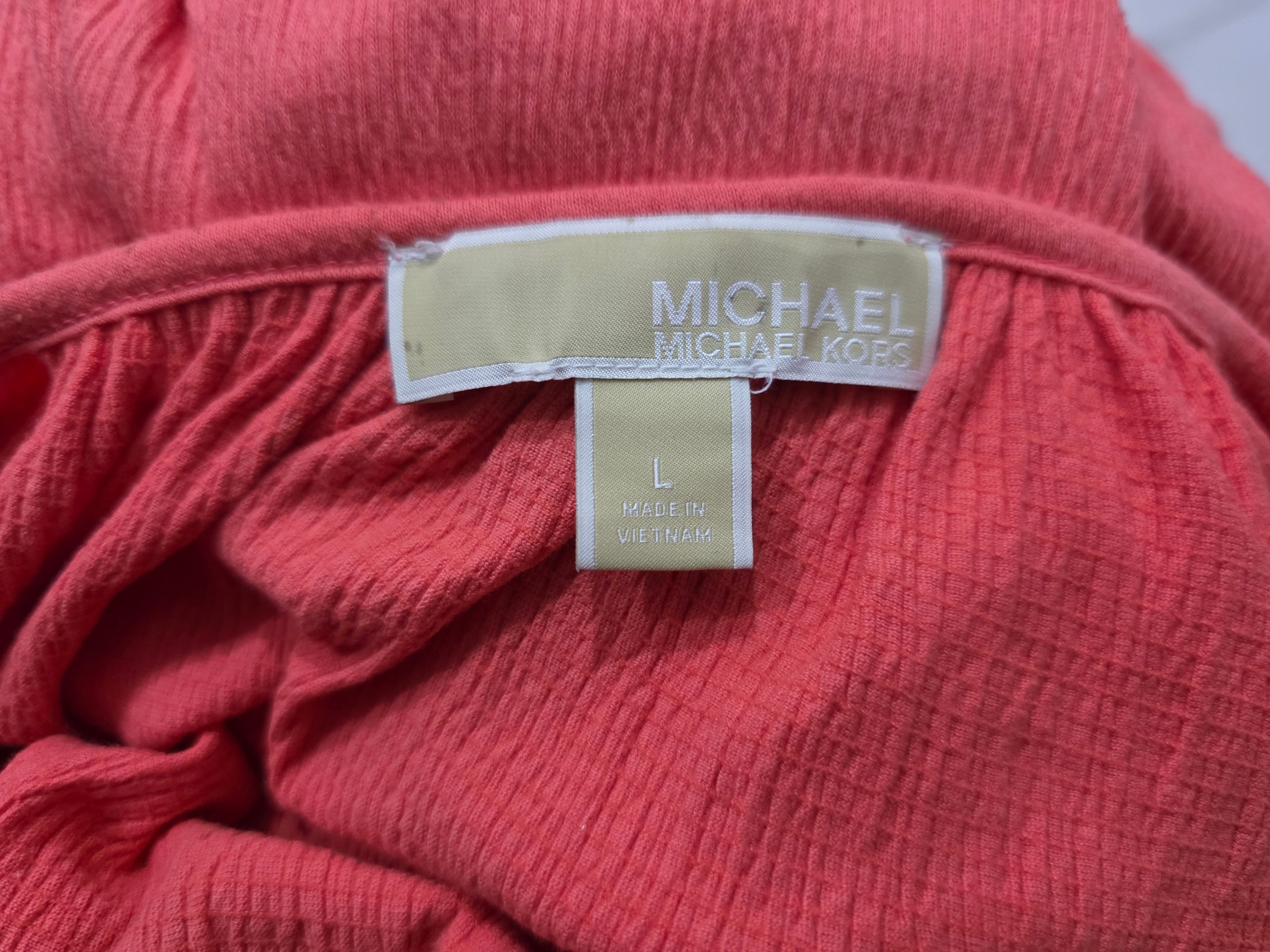 Vestido Michael Kors De Tirantes Color Coral Talla Grande