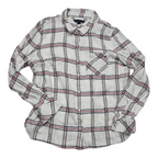 Camisa Tommy Hilfiger Extra Grande Mujer Blanca Con Cuadros